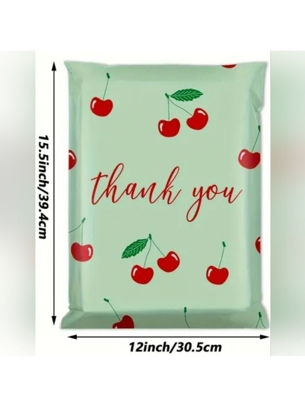 Ten 12x15.5inch poly mailers cute cherries